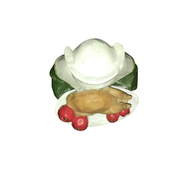 PILGRIM Woman Carrying Turkey Platter 12" Tall 'WELCOME'  Thanksgiving Statue - Picture 7 of 8